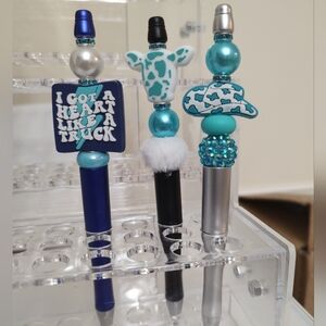 Colorful Animal Bead Pens Set